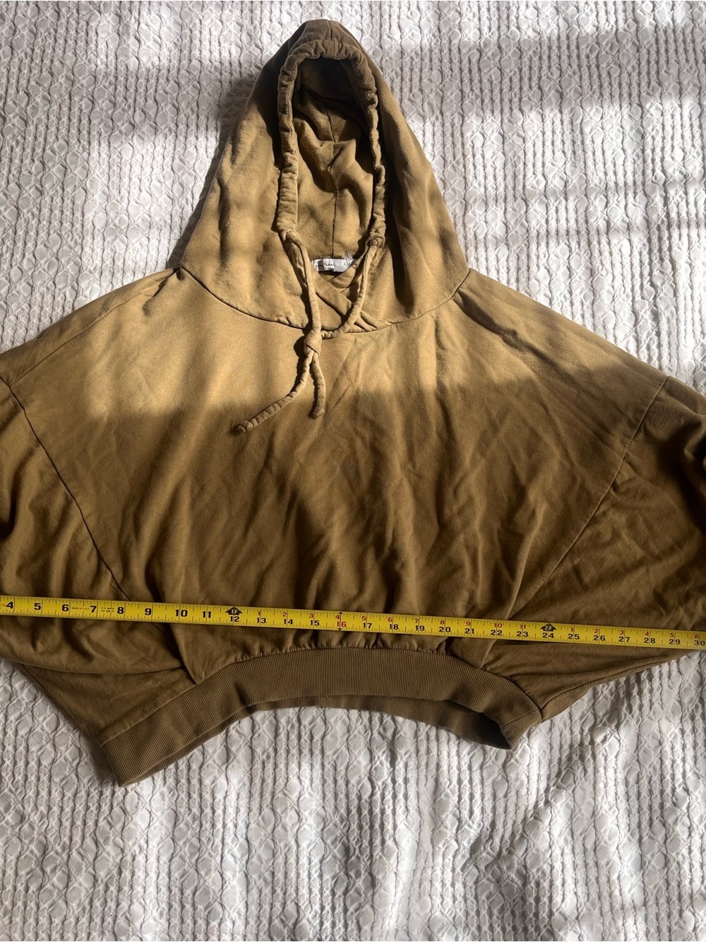 Young Fabulous & Broke Olive Green Cropped Hoodie - Picture 7 of 8
